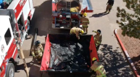 TMFMD drone technology deployed to assist local firefighters - pics of fire staff from above